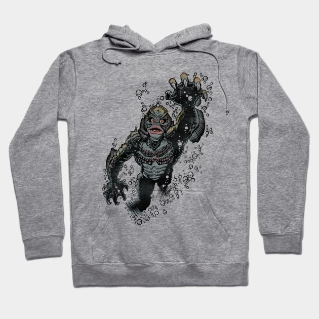 Creature from the Black Lagoon Hoodie by Little Bad Wren 